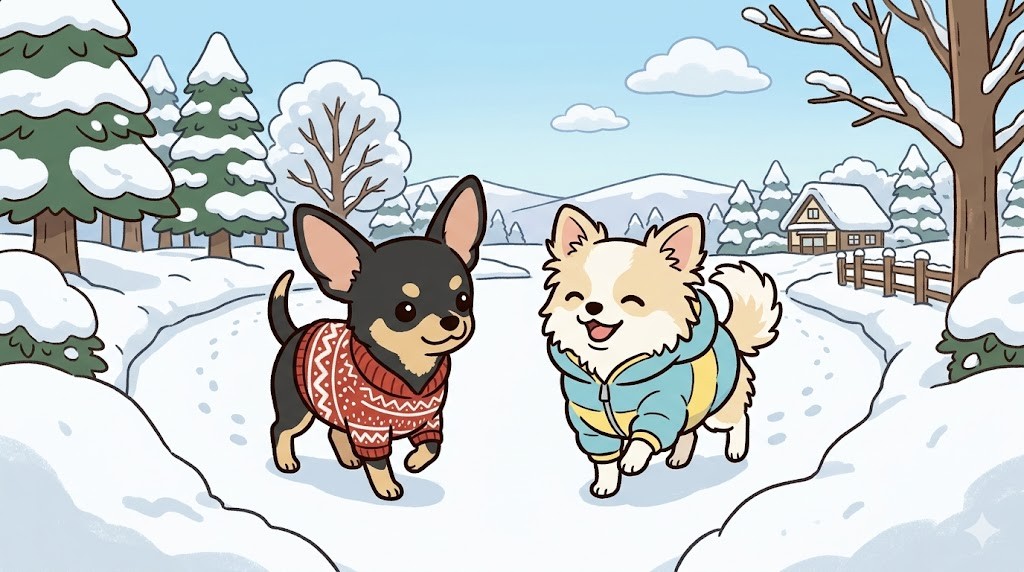 犬と冬のお出かけ｜防寒・雪遊び・寒さ対策のコツの紹介画像