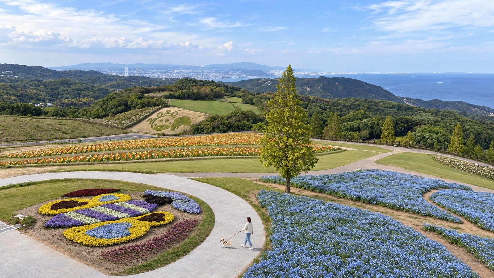 兵庫県立公園 あわじ花さじき（AIイメージ画像）