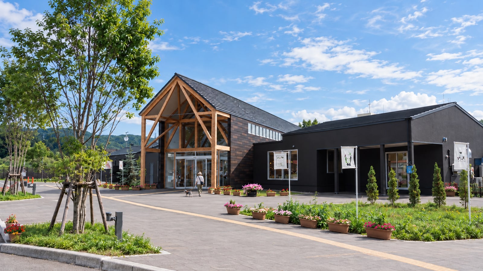道の駅 ガーデンスパ十勝川温泉 いぬのあし湯ドッグラン（AIイメージ画像）