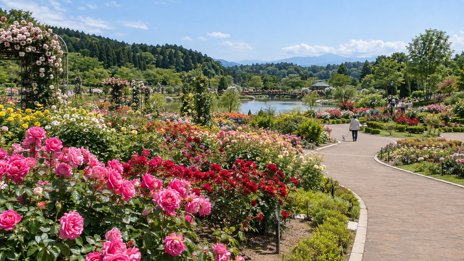 東沢バラ公園（AIイメージ画像）