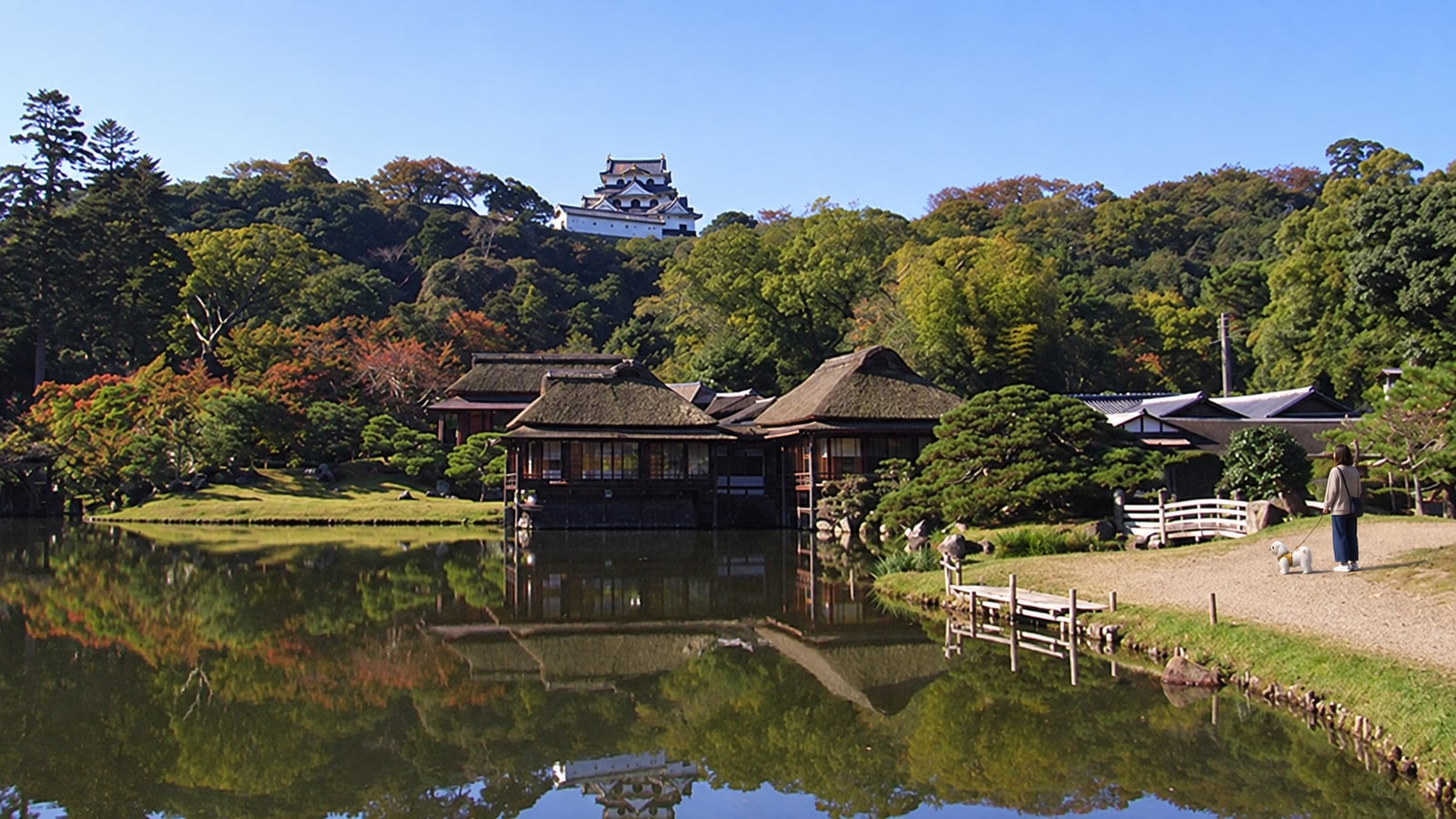 彦根城・玄宮園（AIイメージ画像）