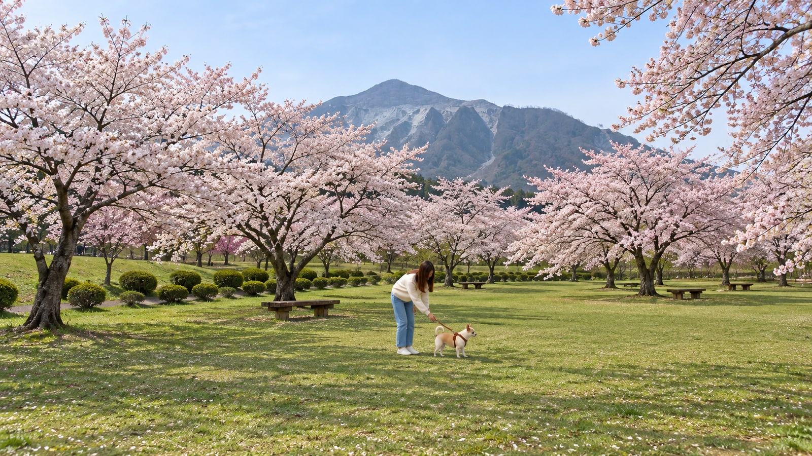 羊山公園 芝桜の丘のAIイメージ画像3