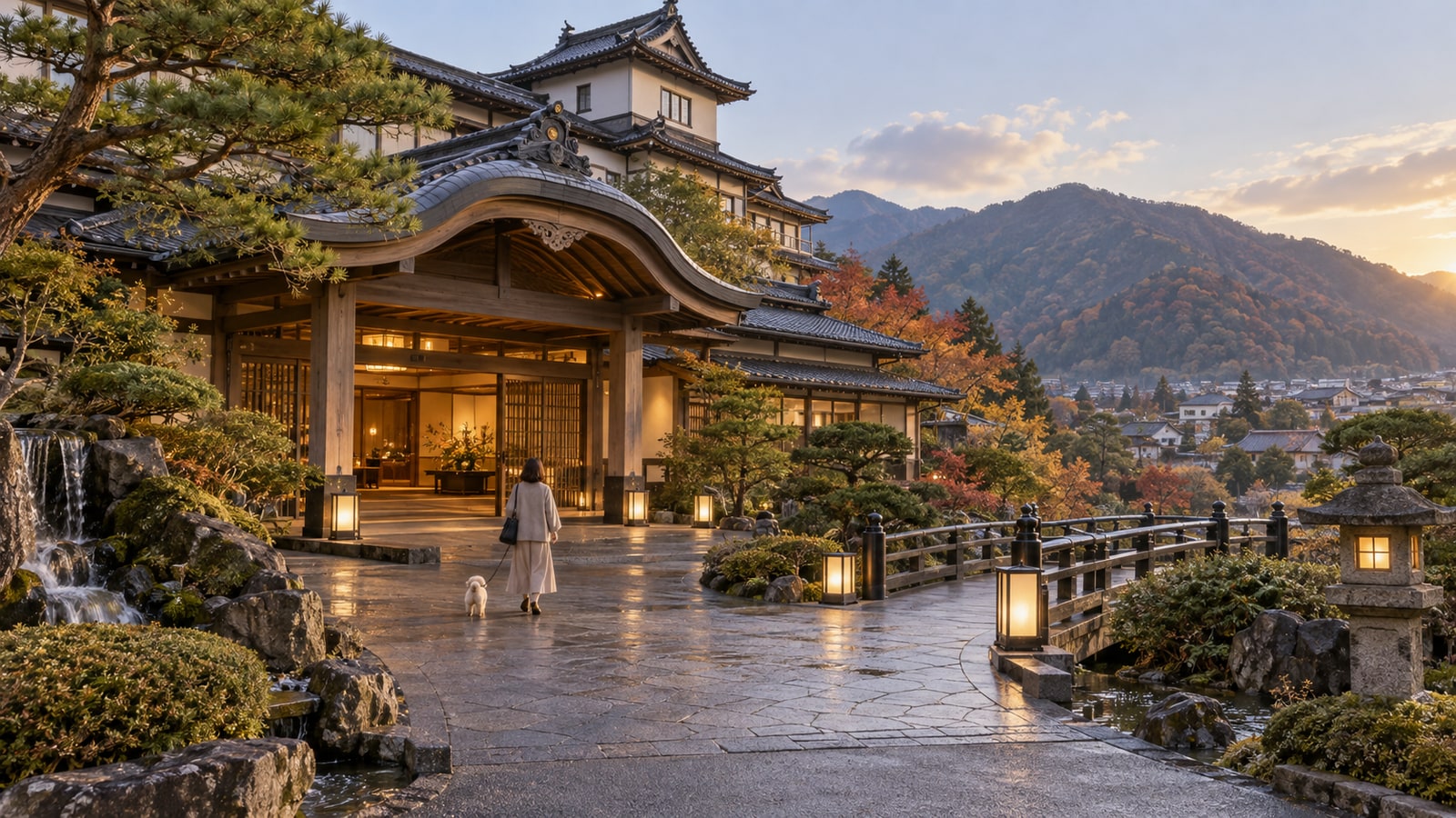 岩室温泉 越後平野と弥彦連山一望の宿 穂々（AIイメージ画像）