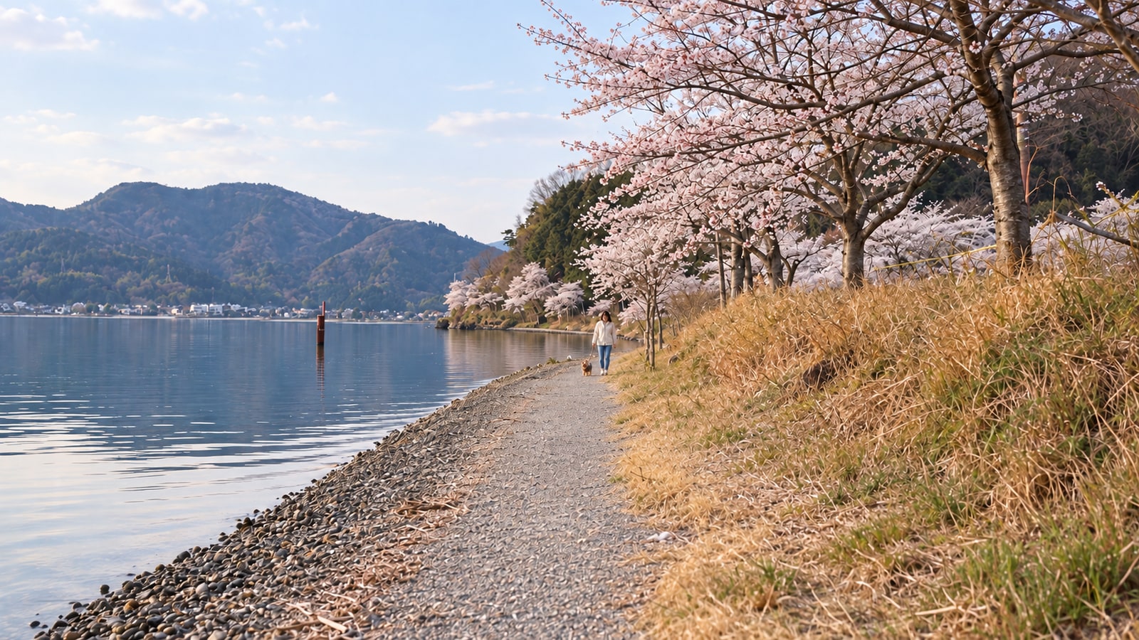 海津大崎の桜並木のAIイメージ画像2
