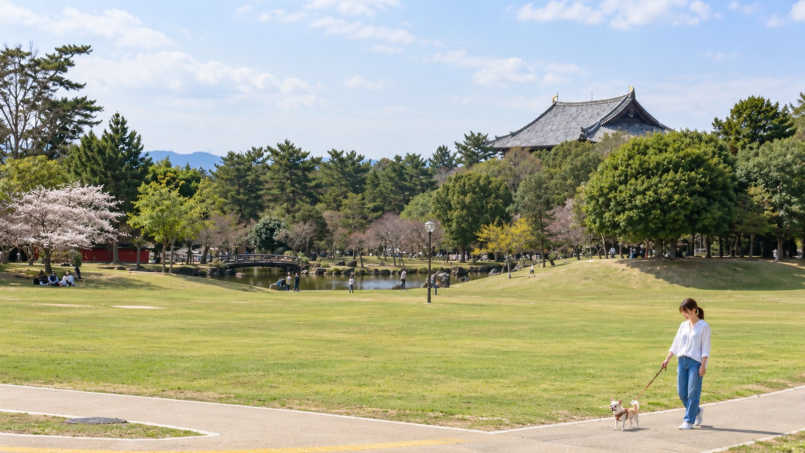 奈良公園（AIイメージ画像）