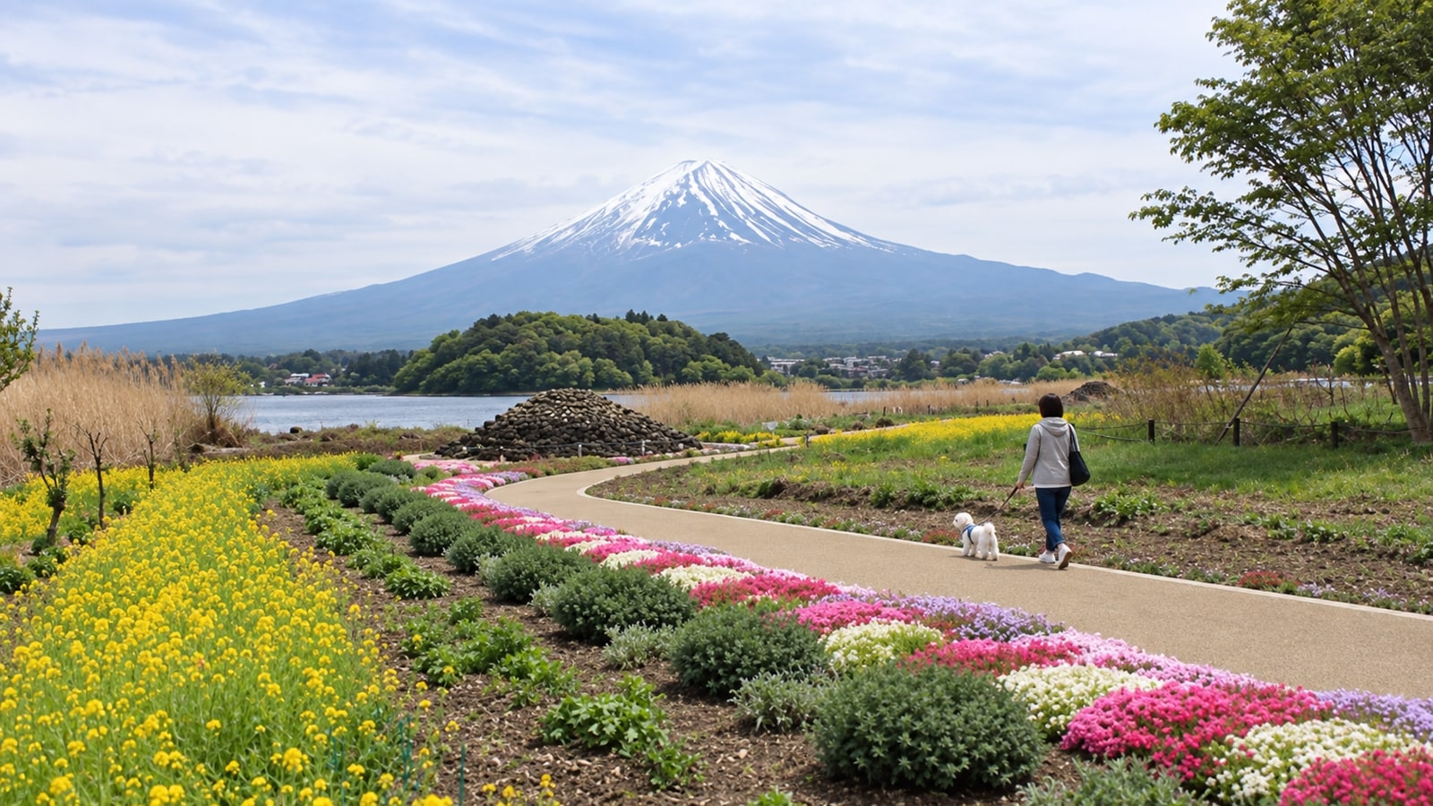 大石公園（河口湖）（AIイメージ画像）