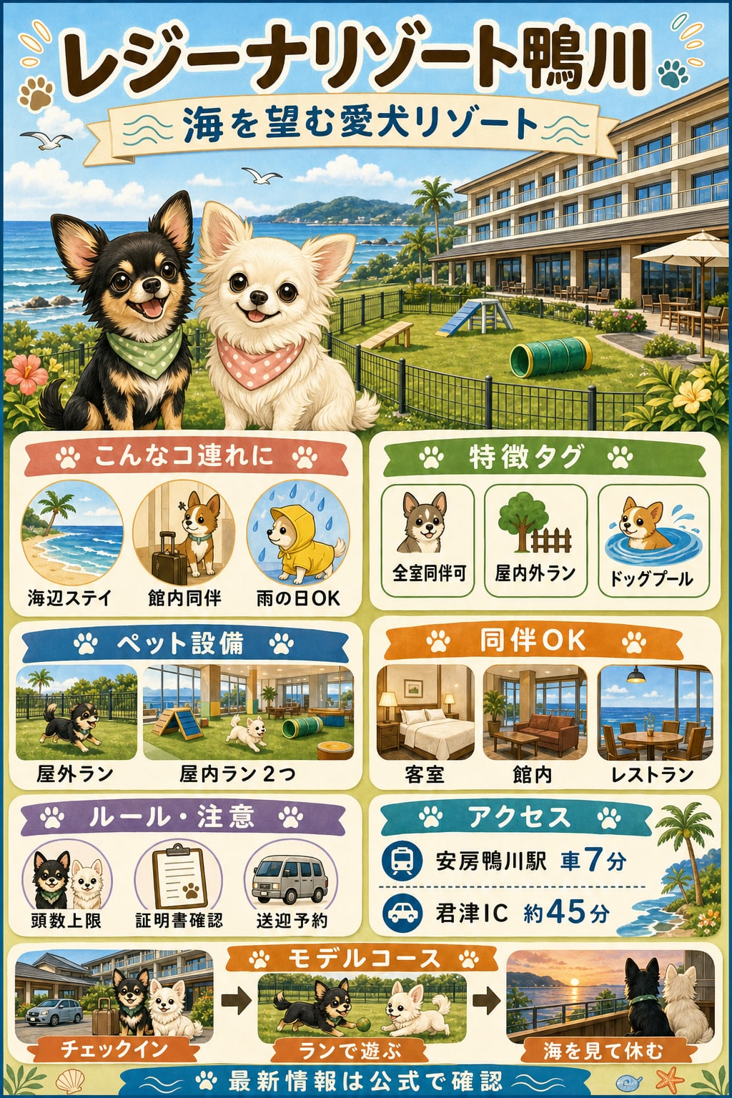 レジーナリゾート鴨川｜犬連れの要点まとめ（編集部作成）
