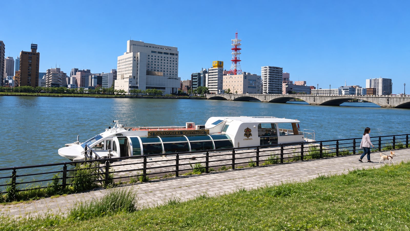 信濃川ウォーターシャトル（AIイメージ画像）