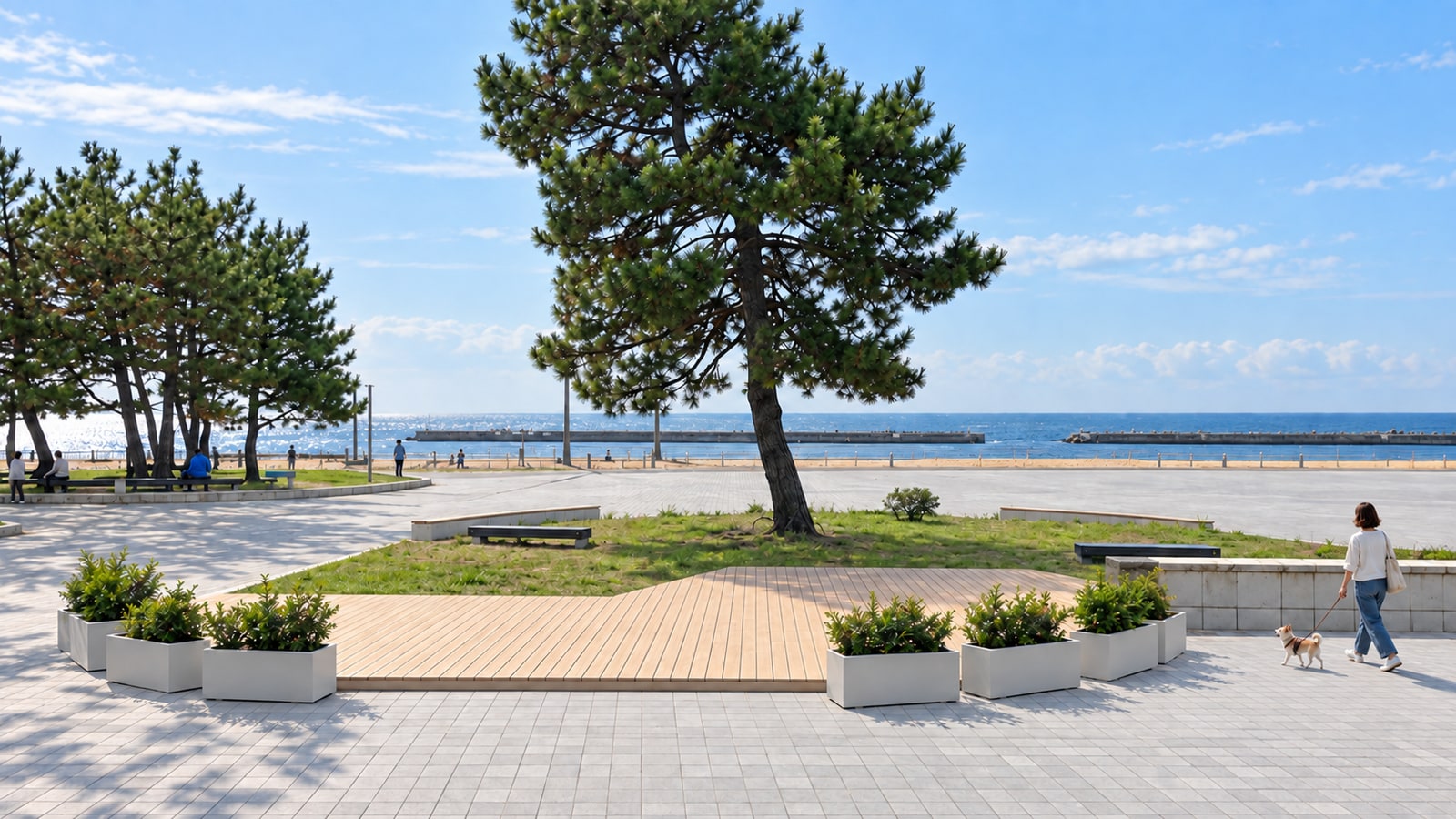 須磨海浜公園（AIイメージ画像）