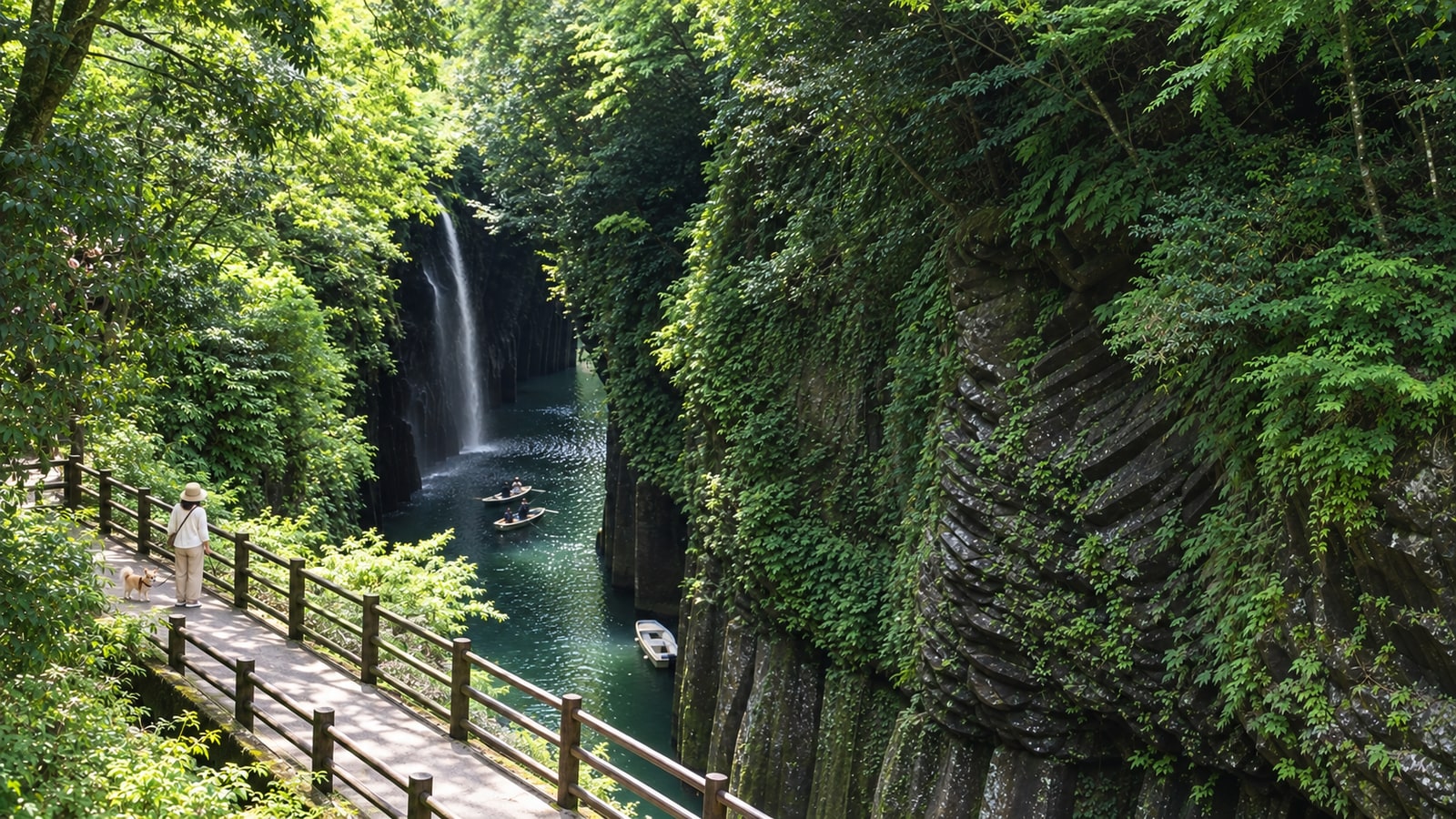 高千穂峡（御橋〜玉垂の滝 遊歩道）（AIイメージ画像）