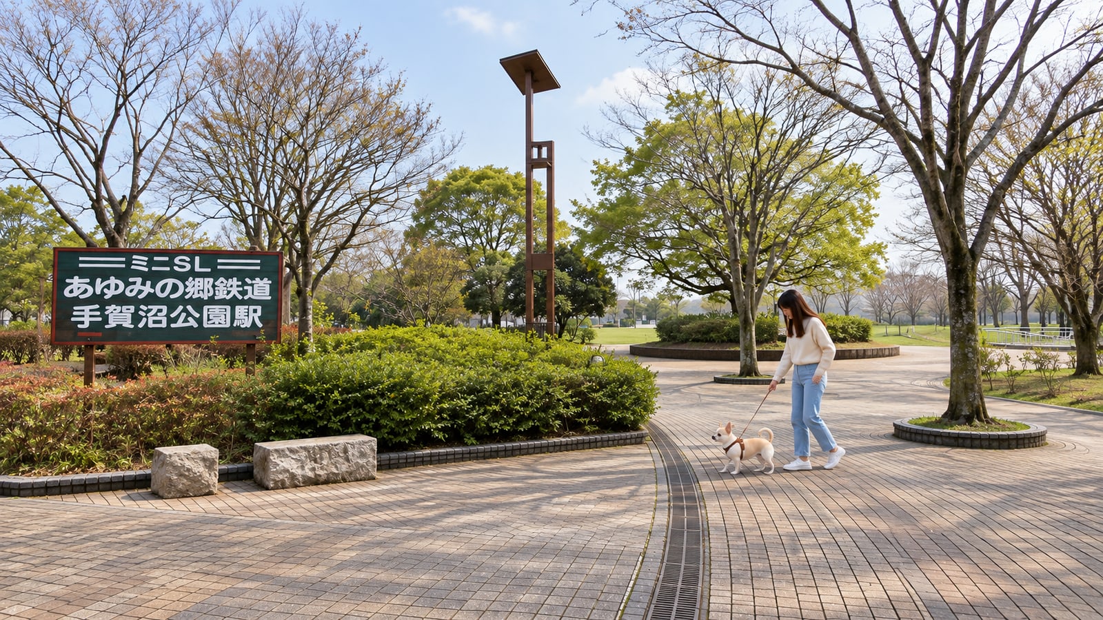 手賀沼公園・手賀沼遊歩道（AIイメージ画像）