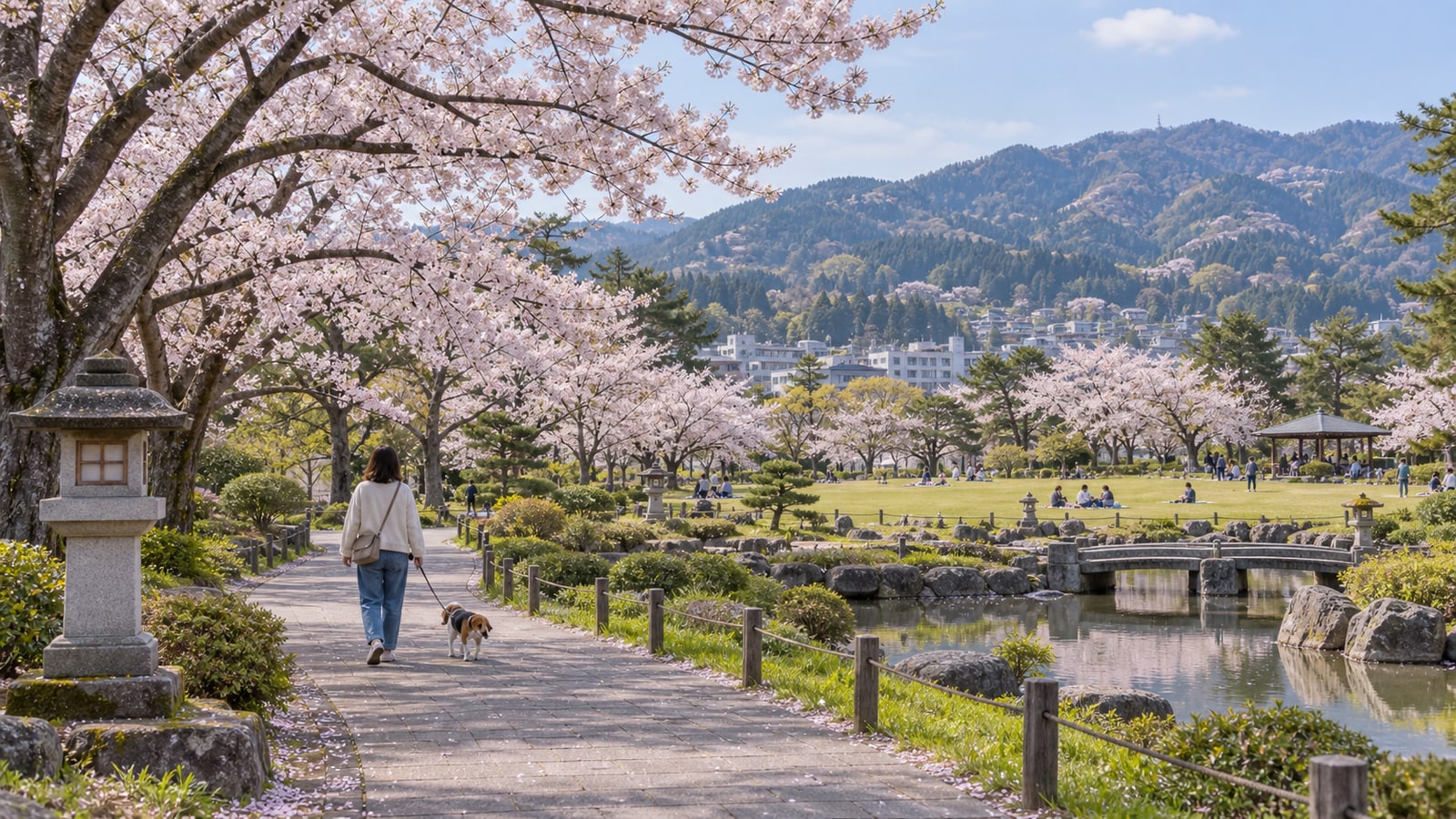 悠久山公園（AIイメージ画像）
